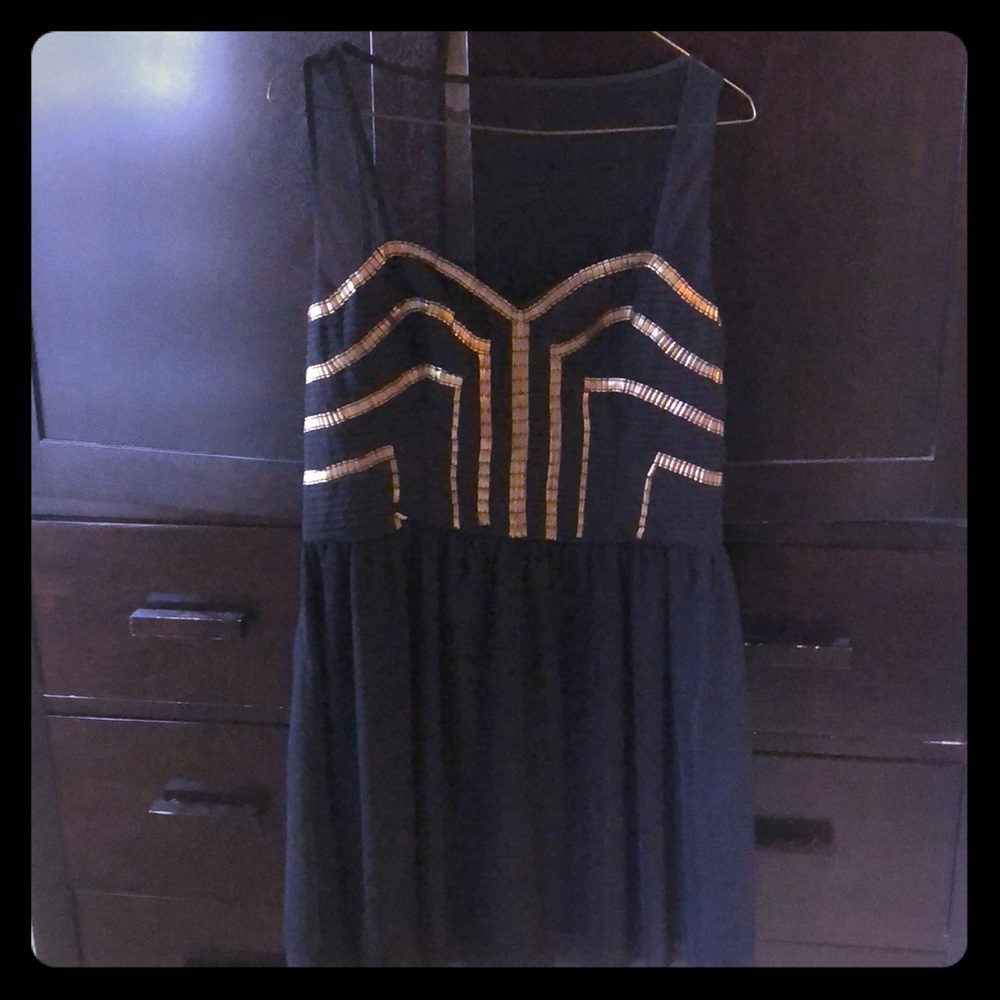 Guess, black and gold party dress